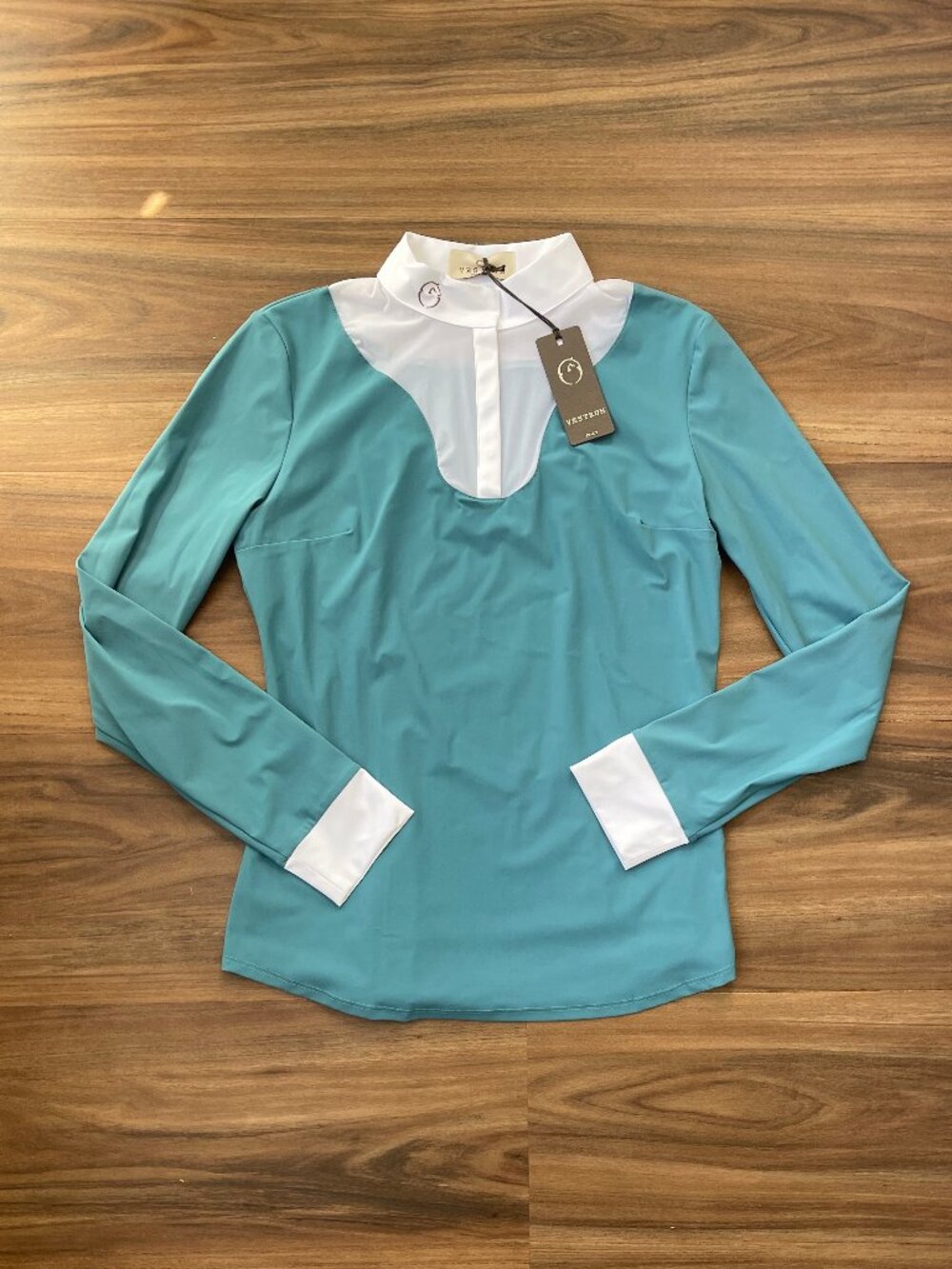 Vestrum - Women's Long Sleeve Show Shirt - Teal / Dusty Blue - M
